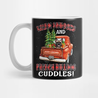 Warm Snuggles And French Bulldog Cuddles Ugly Christmas Sweater Mug